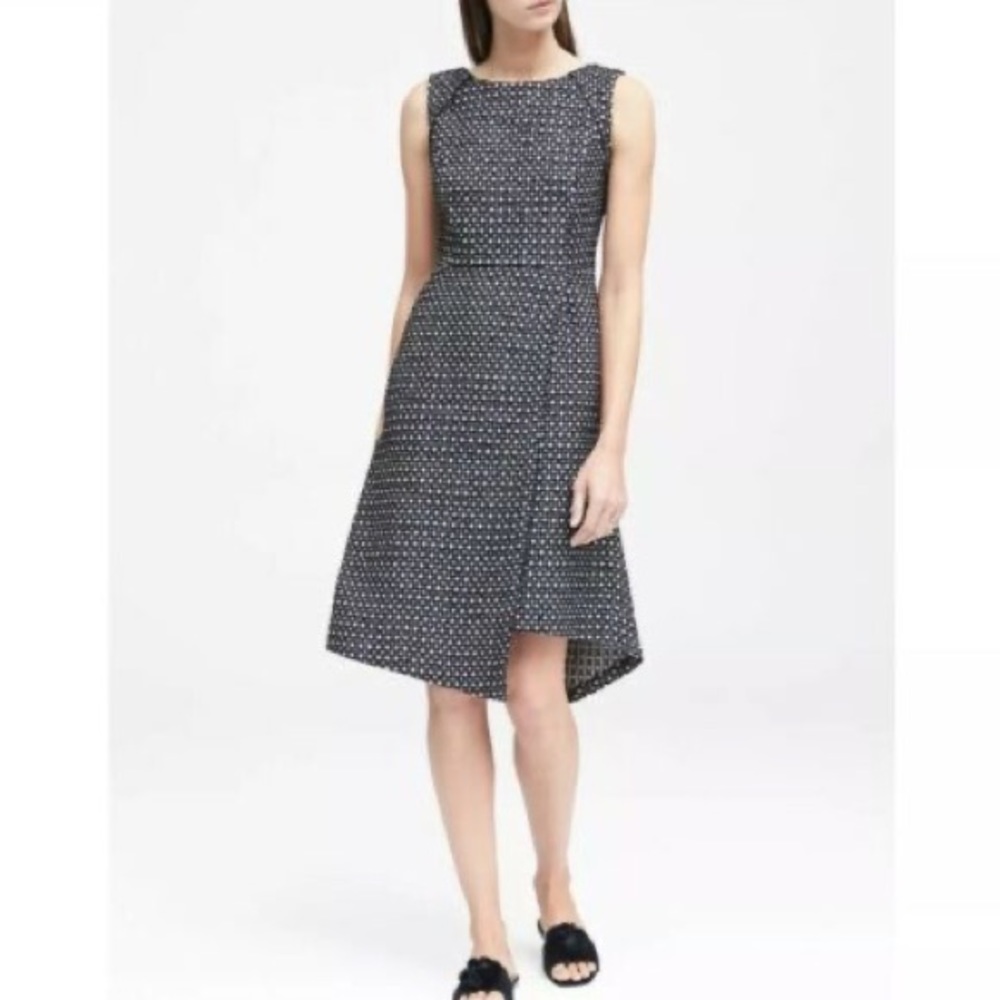 Banana Republic Tweed Asymmetric Dress.